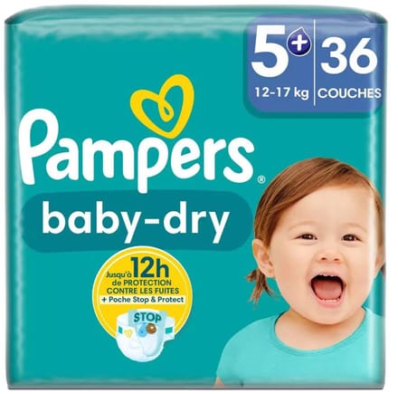 Pampers - Baby Dry - Maat 5+ - Mega Pack - 72 Stuks - 12-17 kg