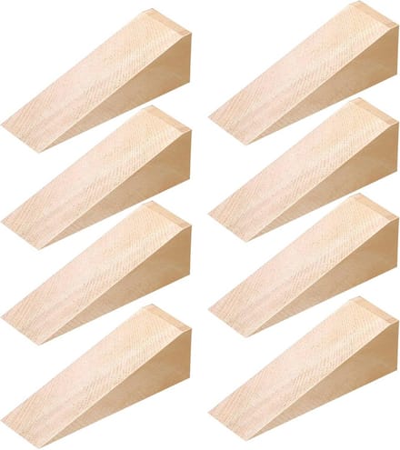 Deurwiggen voor alle oppervlakken - Antislip houten deurstopper set