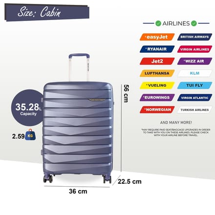 Harde koffer PP-bagagekoffer Geschikt voor Easyjet, Ryanair