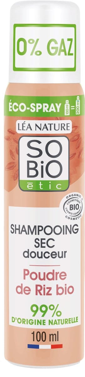 SO’BiO étic Milde Droogshampoo Biologisch Rijstpoeder, 100 ml