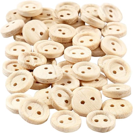 CC Houten Knopen 11 mm 50 stuks