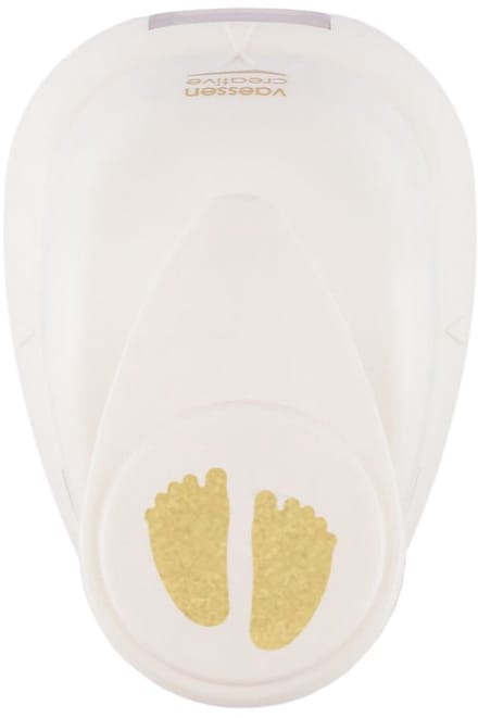 Vaessen Creative Pons - Figuurpons - Babyvoetjes - 1,4 x 1,5 cm