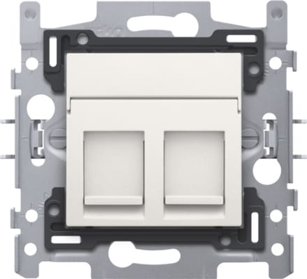 Niko Data stopcontact 2X RJ45 utp CAT5E white - 101-65152