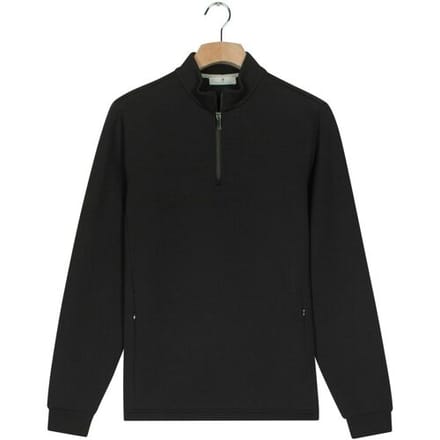 Thomas Maine Trui Uni Color Sweat Half Zip Zwart / male