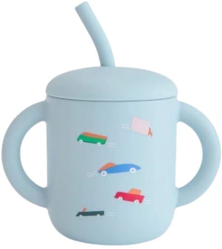 Mushie Training Drinkbeker met Rietje Cars