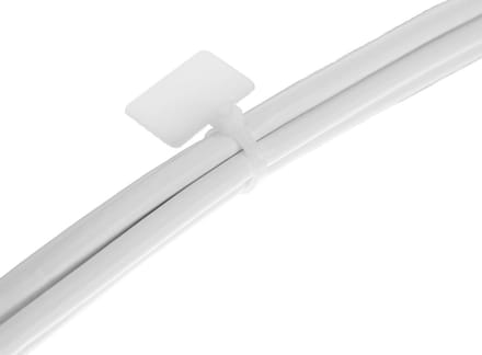 Tie-wraps 100 x 2,5mm / transparant - met label (100 stuks)