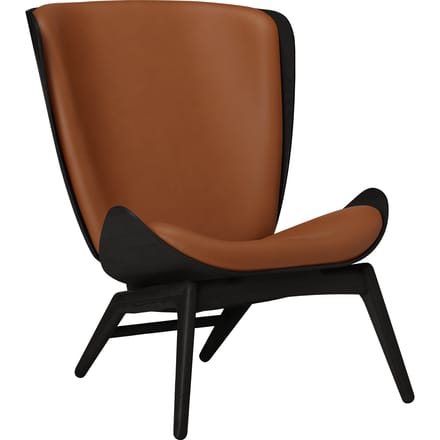 UMAGE The Reader fauteuil - eiken zwart - Leder Hope cognac