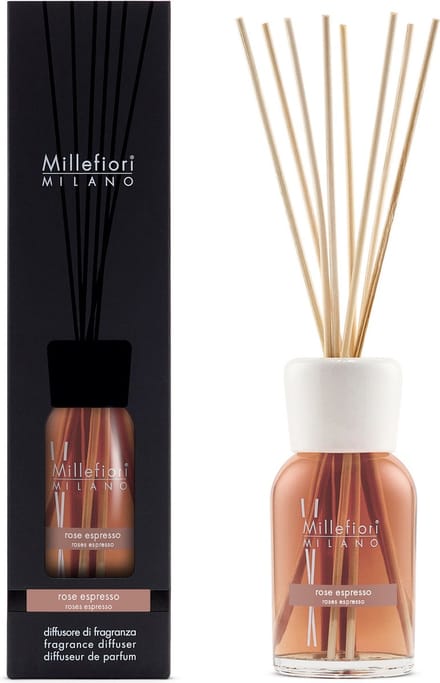Millefiori Milano Geurstokjes 250 ml - Rose Espresso