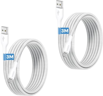 Usb oplaadkabel geschikt voor iPhone 14, 13, 12, 11, X - 3m lang