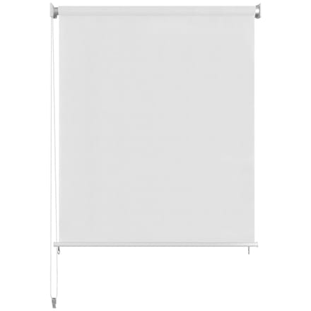 vidaXL - Rolgordijn - voor - buiten - 65(B)x140(H) - cm - HDPE - wit