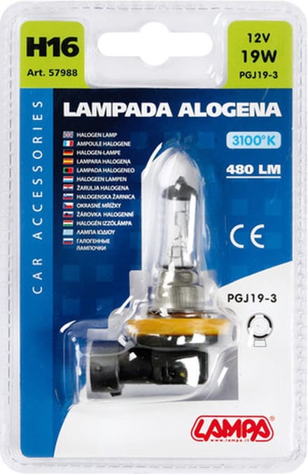 H16 lamp 12V 19W Blister | Lamp - 12 volt - 19 Watt - H16 - 1 stuk