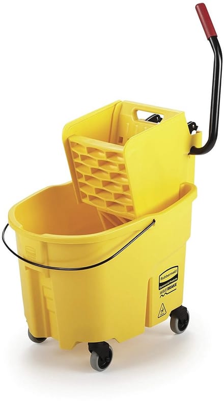 Professionele Dweilwagen met Zijpers en Ergonomische Wringer - 35 Quart