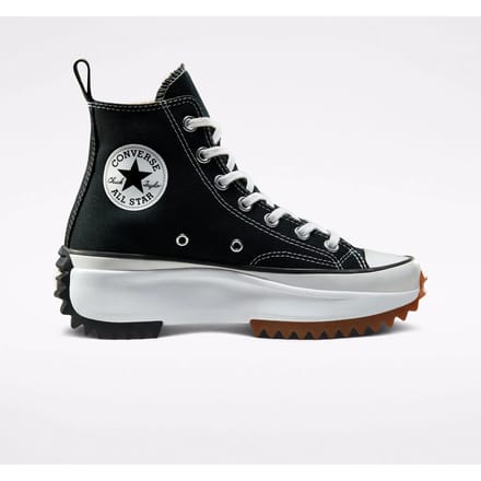 Baskets Converse Run Star Hi Noires Unisexe Blanc Gomme 166800C 40.5