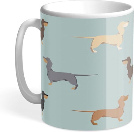 Hound & Herringbone - Teckelbende Mok - Dachshund Drove Mug