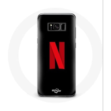 Case voor Samsung Galaxy S8 plus Netflix Logo rood zwarte achtergrond