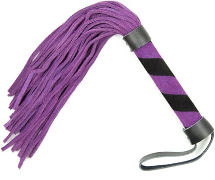 Smart Moves - Lederen Flogger - 27 cm - Paars/Zwart