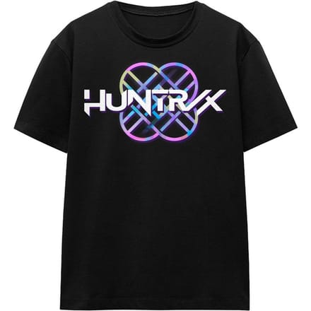K-Pop Demon Hunters Dames/Dames Huntr/X Pastel Logo T-shirt (Zwart)