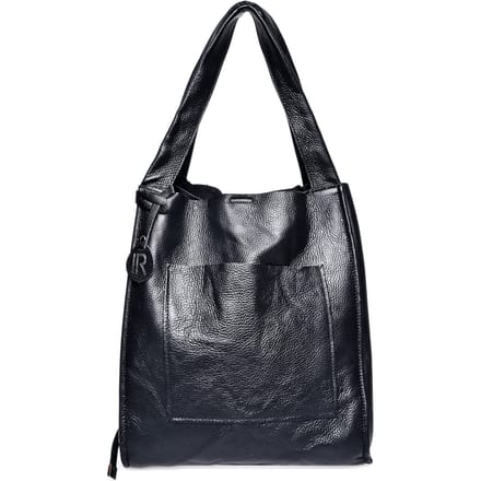 Isabella Rhea Zwart Rundleer Tas