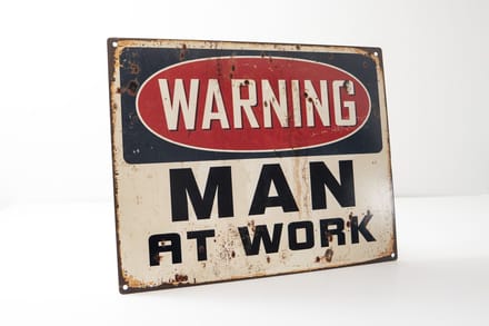 Mancave Wandbord - Metaal - Man At Work
