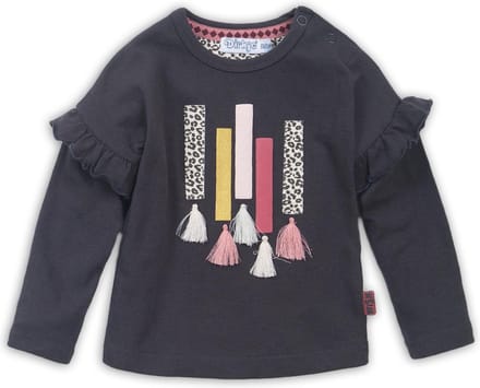 Dirkje - Baby t-shirt ls - Dark brown - Vrouwen - Maat 68