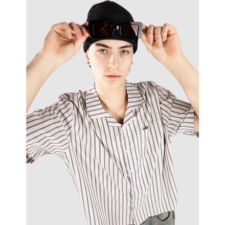 Blue Tomato Boxy Striped Linen Shirt patroon