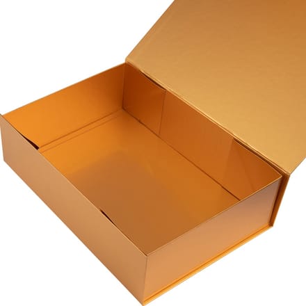 Glans gelamineerde magneetdozen Goud - 35x25x10cm - 25 stuks