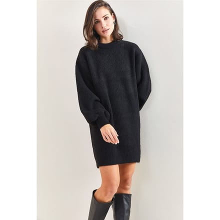 Textured Gebreid Jurk