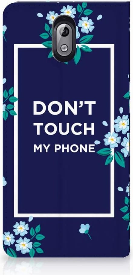 Nokia 3.1 (2018) Design Case Flowers Blue DTMP