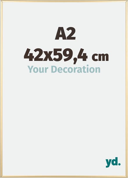 Your Decoration - Fotolijst A2 42x59,4 cm - Aluminium - Goud - Kent