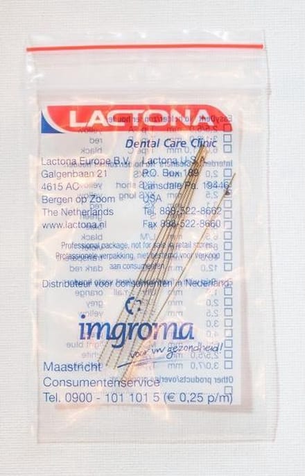 Lactona Interdentaal Ragers Xx-Small Long 2,5mm - Geel - 5 x 5 Stuks - Voordeelpakket