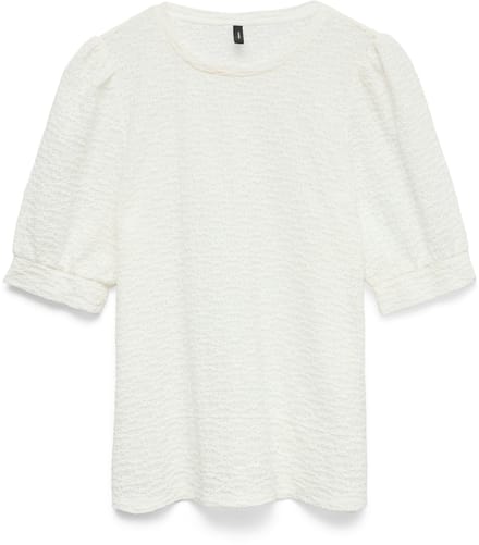 VERO MODA - VMFLOWER SS PUFF O-NECK TOP JRS EXP - Dames - Blouses