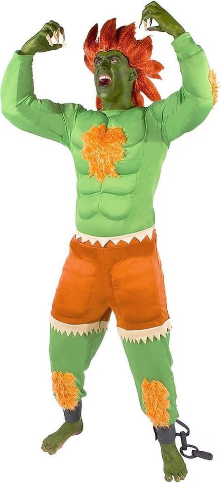 FUNIDELIA Blanka Kostuum voor mannen - Street Fighter - Maat: S