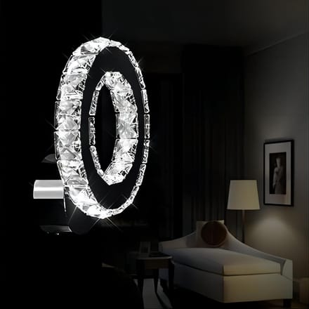 Wandlamp - 20cm - 16W - LED - K9 - Kristallen Wandlamp - 6500K - Koel Wit Licht