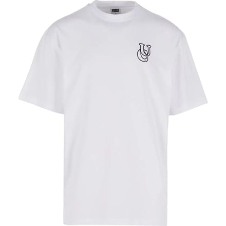 Urban Classics - UC Shiny Logo Tall Heren Tshirt - XL - Wit
