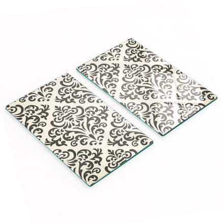 Multifunctionele decoratieve glazen borden met bedrukte ornamenten 2x30x52 cm