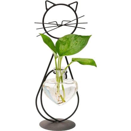 Eenvoudige Kat IJzeren Bloemenware Hydroponische Bloemstuk Vaas 2 green