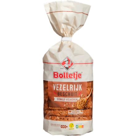 Vezelrijk beschuit donker volkoren