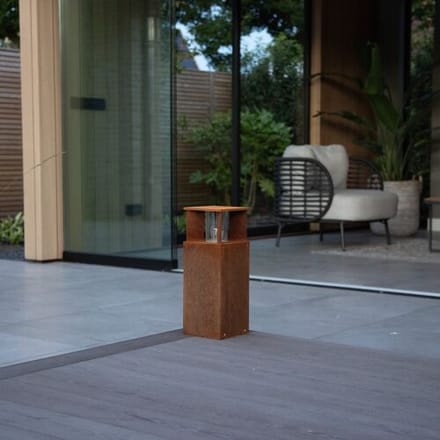 KS Verlichting Marina 40 Square Tuinlamp Corten