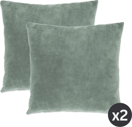 Tiseco Home Studio - Kussen (gevuld) MARSHMALLOW - SET/2 - polyester - teddyvulling - super zacht - Vierkant - 45x45 cm - Greensage