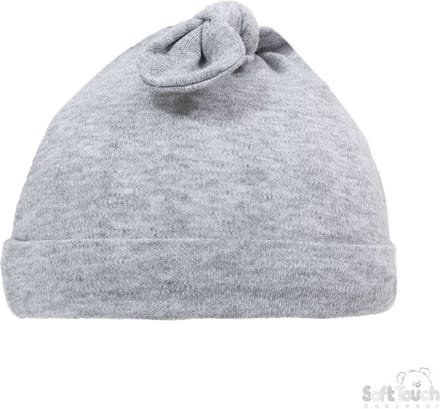Soft Touch Babymuts Knotty Meisjes Katoen grijs