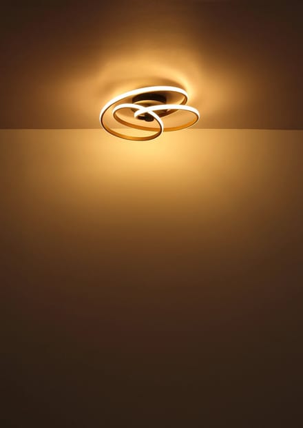 Plafonniere - brons - GLYXAR - metaal - Ø 50cm - LED - 67183-40G - Globo