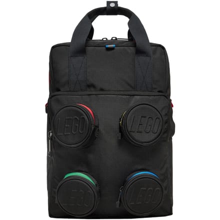 LEGO Brick 2x2 Backpack, voor een jongen, Zwart, Rugzak, maat: One size