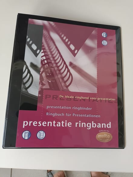 PRESENTATIE RINGBAND RINGMAP KLAPPER MULTO ZWART 4 RINGS 60MM