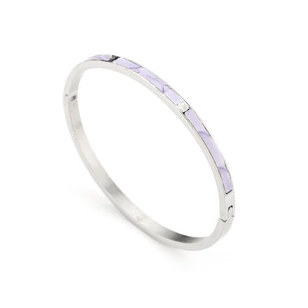 Bijoutheek Armband Paars Kroko Zilver/Paars JE13375