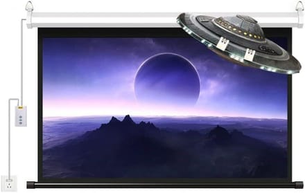 Elektrisch Projectiescherm - Projectiescherm Motorisch - Thuisbioscoop Creëren - 4K UHD 3D Compatibel - 60 Inch 16:9 - Wit