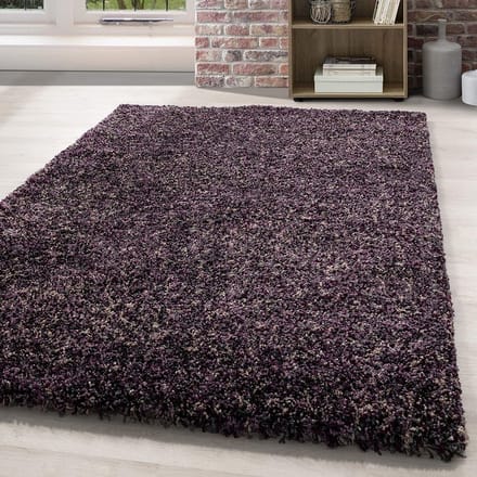 Flycarpets Lorium Vloerkleed - Paars / Grijs - Hoogpolig - 240x340 cm