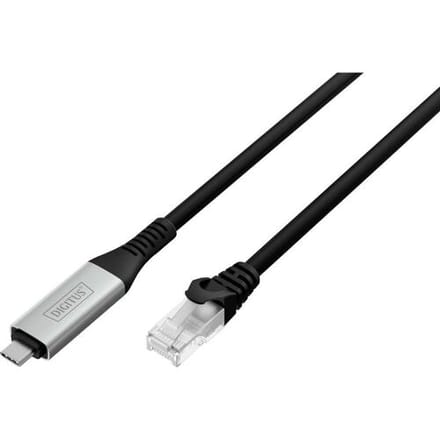 Digitus USB 3.1 Gen 1 (USB3.0), USB 3.2 Gen 1 (USB 3.0), USB, USB-C Adapterkabel [1x USB, USB 3.2 Gen 1 (USB 3.0) - 1x RJ45, RJ45-stekker] AK-300601-030-S 3 m