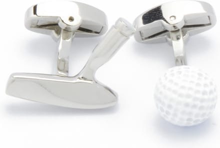 Manchetknopen - Golfbal Wit en Golfclub