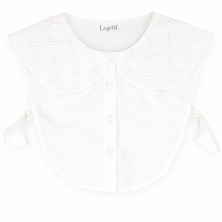 Lajetti - Los Kraagje met Grote Kraag Kant Wit - Blouse Kraagje Dames
