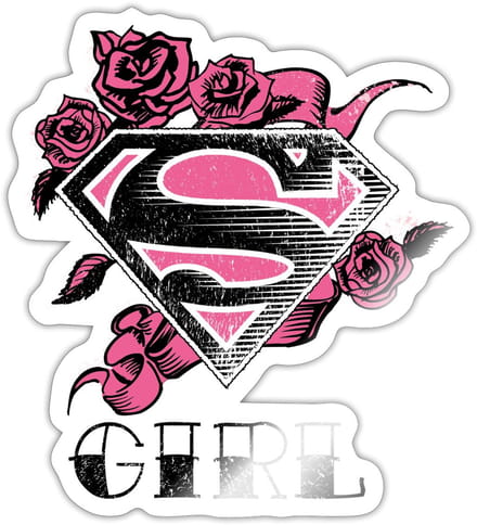 Superman S-Shield Girl 2 Sticker maat S (10 x 10 cm)